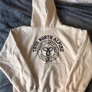 TNA Beige Hoodie with Black Print